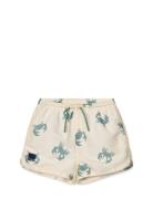 Aiden Printed Board Shorts Cream Liewood