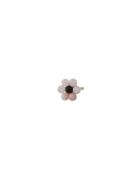 My Flower Earring Stud 7Mm Gold 1 Pcs Pink Design Letters