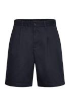 Long Pleated Short Navy Fred Perry