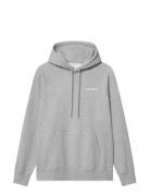 Wwfred Hoodie Chest Print Grey WOOD WOOD