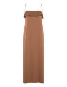Fluid Draped Strap Dress Brown Filippa K