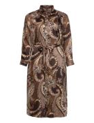 Paisley Twill Shirtdress Brown Lauren Women