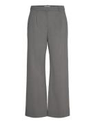 Relaxed Mid Rise Pleated Suiting Trousers Grey Weekday