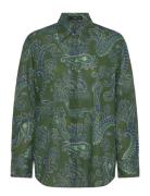Cotton Paisley Shirt Green Mango