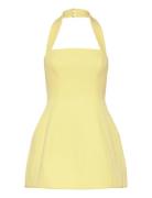 Nevelle Hourglass Halter Dress Yellow Bardot