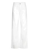 Danila High-Waisted Wide-Leg Jeans White Mango