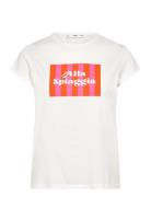 Printed Cotton-Blend T-Shirt White Mango