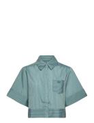 Selene Cropped Shirt Blue Malina