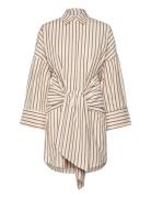 Althea Tie Up Shirt Dress Cream Malina