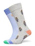 Polo Bear Trouser Sock 2-Pack Grey Polo Ralph Lauren