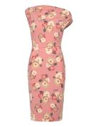 Floral Jersey Off-The-Shoulder Dress Pink Lauren Ralph Lauren