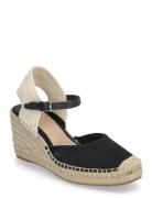 Robby Canvas & Jute Espadrille Black Lauren Ralph Lauren