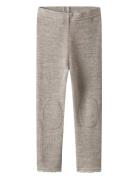 Nmfwang Wool Neddle Legging Solid Noos Beige Name It