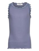 Rkbalta Modal Sl Lace Top Blue Rosemunde Kids