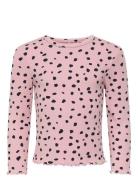 Kmgtrinny Aop Ls O-Nck Top Jrs Noos Pink Kids Only