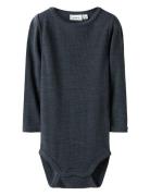Nbnwax Wool Rib Ls Body Noos Navy Name It