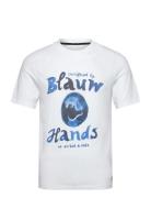 Denim Artwork T-Shirt White Scotch & Soda