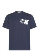 Ss 20S Ck Sport Logo Graphic Tee Navy Calvin Klein Jeans