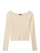 Nlflarin Ls Boatneck Short S Knit Cream LMTD