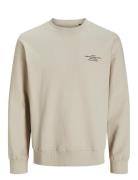 Jprblachad Branding Sweat Crew Nec Jnr Beige Jack & J S