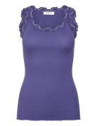 Rwbabette Silk Sl U-Neck Long Lace Purple Rosemunde