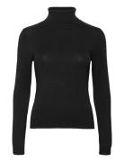 Vmglory Ls Rollneck Blouse Black Vero Moda