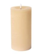 Rustic Finish Led Pillar Candle Beige C'est Bon