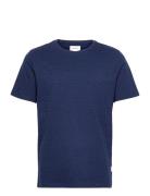 Mouliné O-Neck Tee S/S Blue Lindbergh
