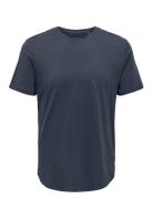 Onsmatt Life Longy Ss Tee Navy ONLY & SONS