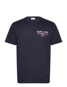 Graphic Ss T-Shirt Navy GANT