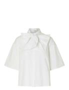 Slfaya-Juno 2/4 Bow Shirt White Selected