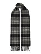 Slhtope Wool Check Scarf Grey Selected