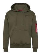 Back Print Hoodie Khaki Alpha Industries