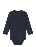 Wool/Bamboo Ls Body Navy Mikk-line