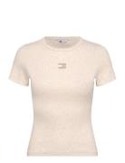 Tjw Slim Badge Rib Tee White Tommy Jeans