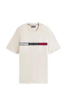 Hilfiger Chest Insert Tee Cream Tommy Hilfiger
