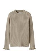 Nkfvianna Ls Slim Knit Beige Name It
