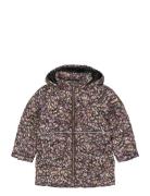 Long Puffer Jacket Aop Rec. Purple Mikk-line