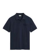 Reg Tonal Shield Ss Polo Navy GANT