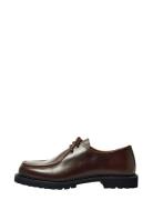 Slhhector Leather Moc-Toe Shoe Brown Selected