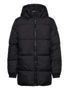 Long Coat With Padded Lining Black Mango