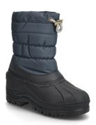 Pmwill Winter Boot Navy Pom Pom