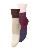 Colourblock Bam Sock 2 Pack Beige Becksöndergaard