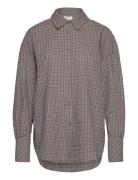 Cc Heart Gemma Check Loose Shirt Brown Coster Copenhagen