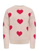 Kognaja L/S Flower Pullover Knt Cream Kids Only