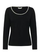 Crribba Embroidery Ls T-Shirt Black Cream