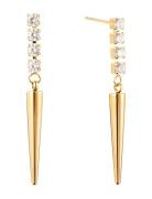 Crystal Peak Earring Gold By Jolima