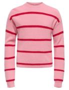 Kogfranca Life Short L/S Stripe Knt Noos Pink Kids Only