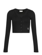 A-Ls Woven Label 2X2 Cotton Rib Black Calvin Klein Jeans