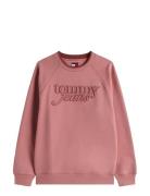 Tjw Rlx Script Crew Ext Pink Tommy Jeans